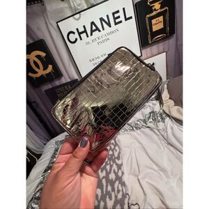 Bandolier gia metallic silver  crossbody expanded pouch/bag/purse